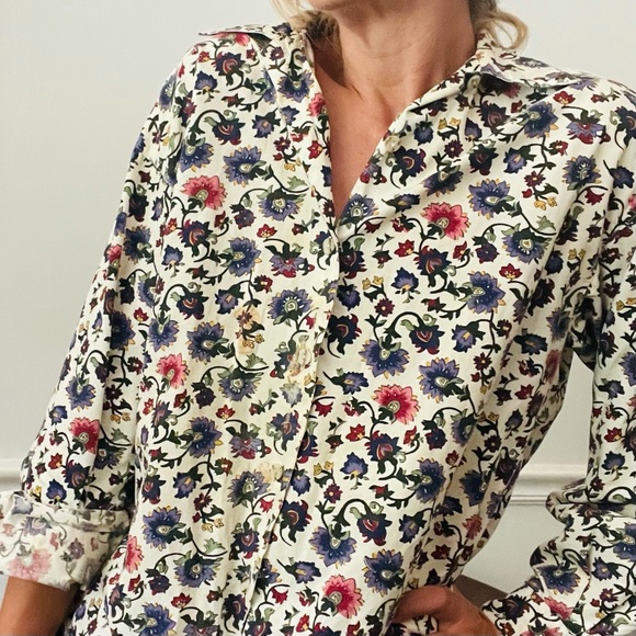 Vintage Tops - Vintage 90s Y2K Button Down Floral Shirt